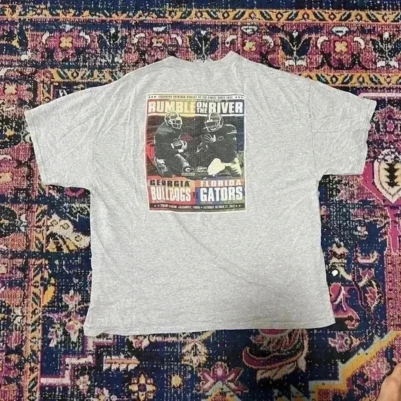 Vintage 2012 Florida Gators Georgia Bulldogs Football Party T-Shirt Gray 2XL - Picture 2 of 2